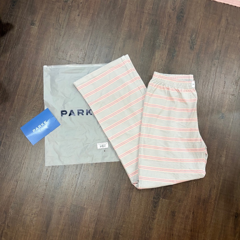PARKE striped cotton boxer pants - darling stripe